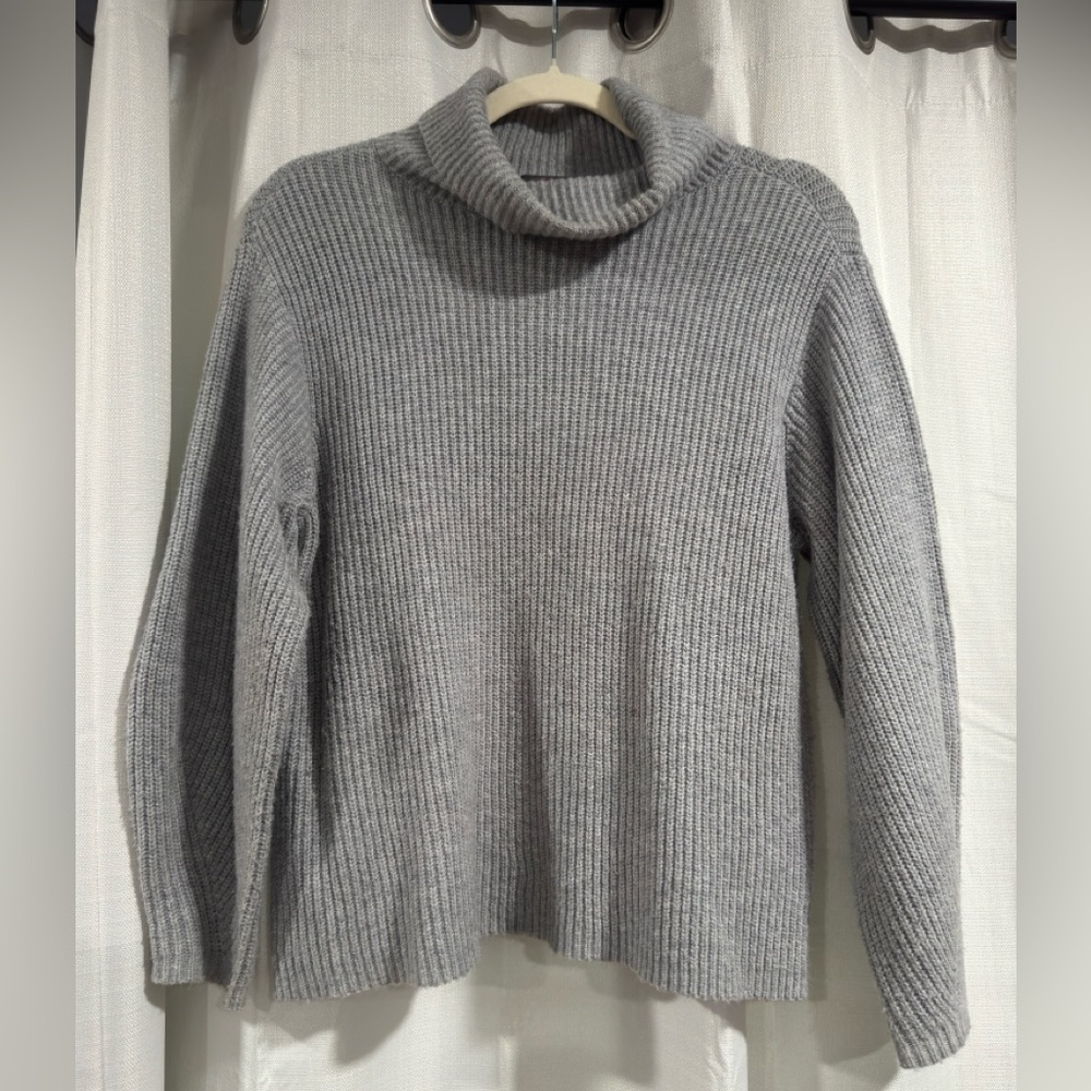 Vince Camuto Womens‎ Gray Ribbed Turtleneck Knit Sweater PS RN 51323